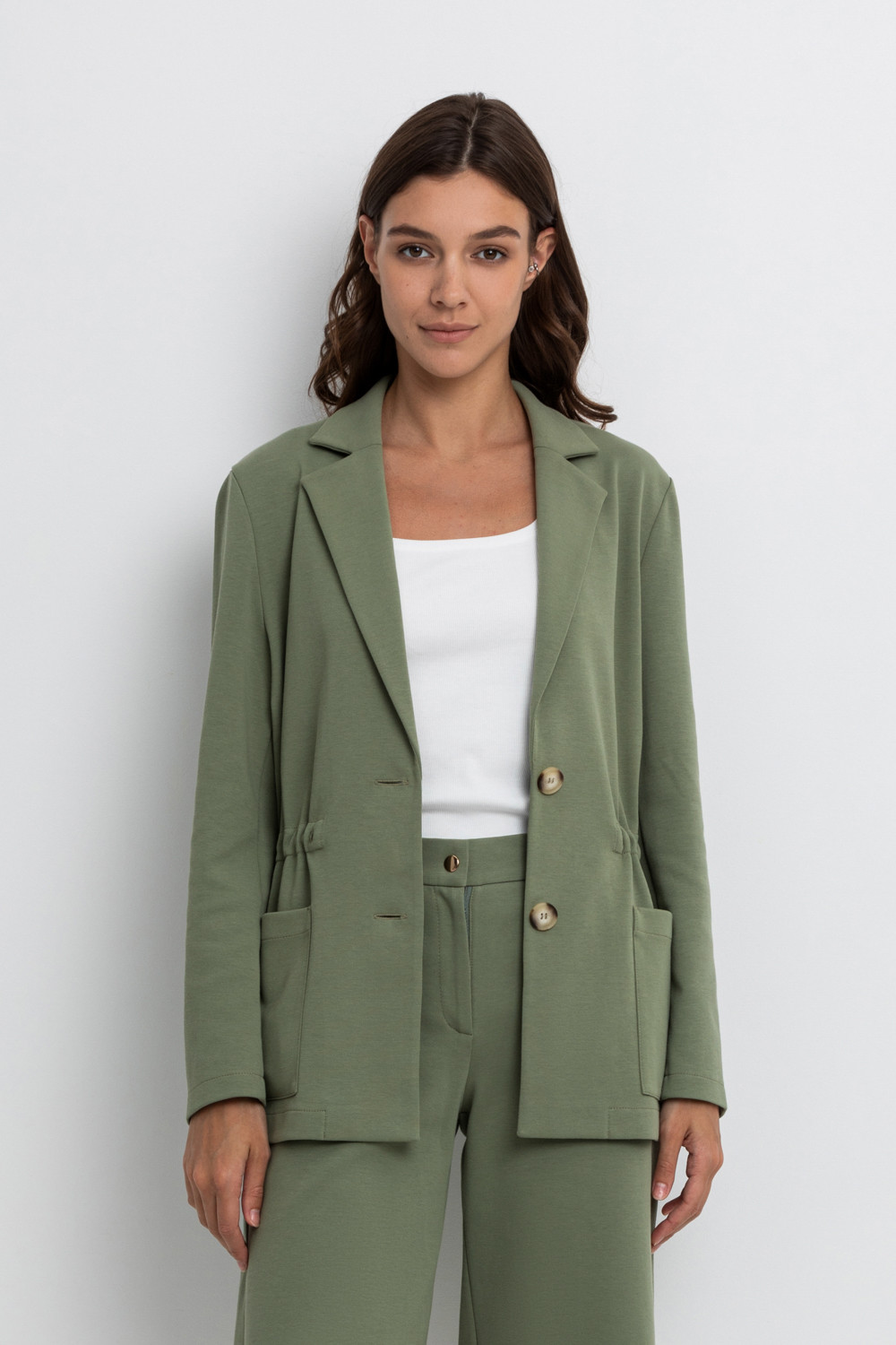 Жакеты, куртки женские для мам, артикул: ЕВТ 3218, цвет: хаки