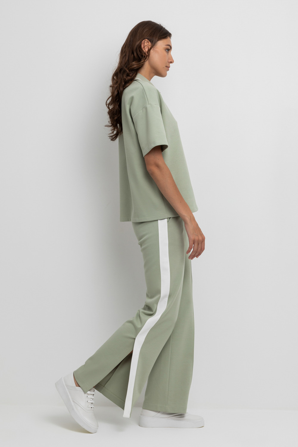 Брюки женские для мам, артикул: ЕВТ 4083, цвет: хаки, фото 3