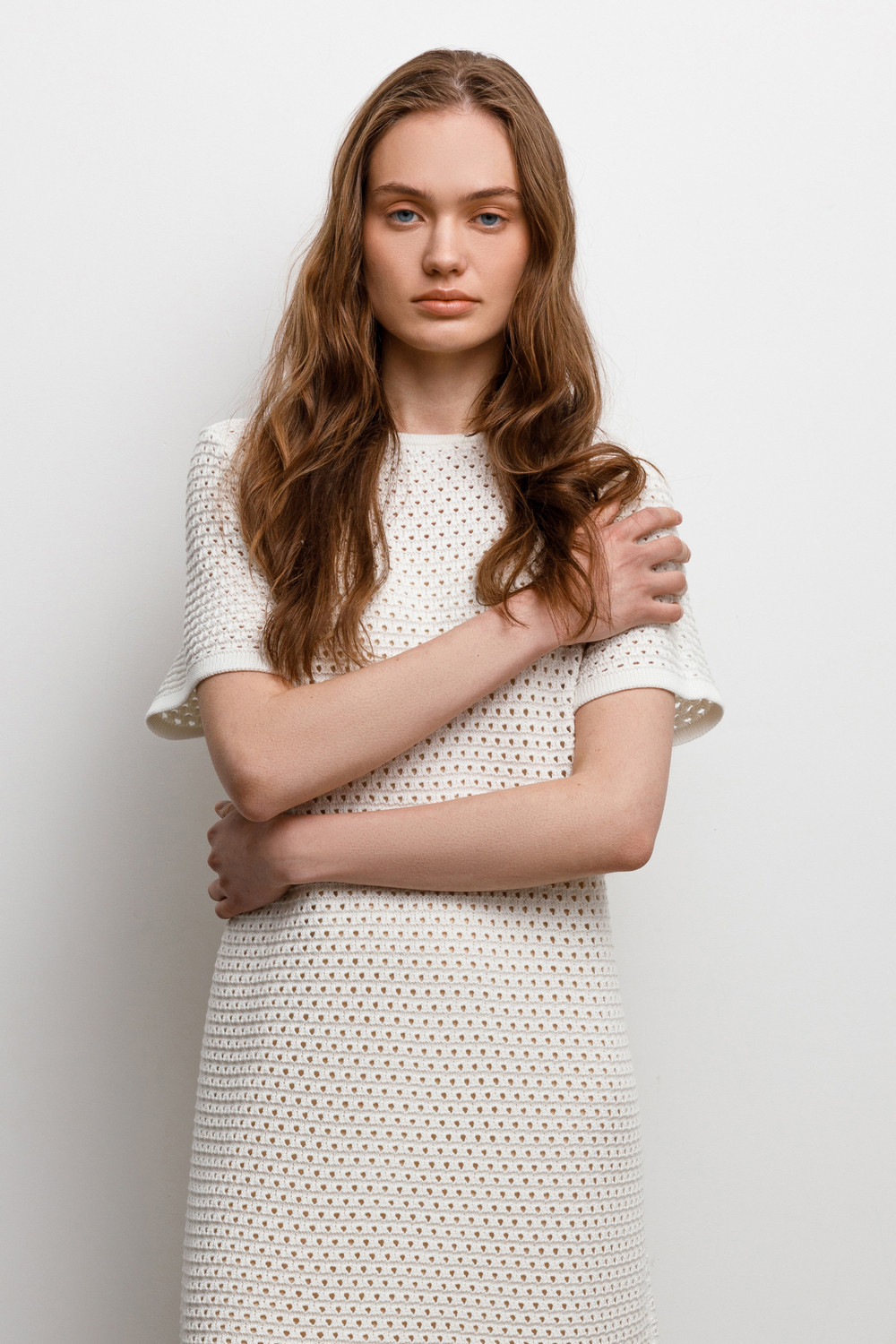 Платья женские для мам, артикул: ЕВ 527, цвет: бежевый, фото 3