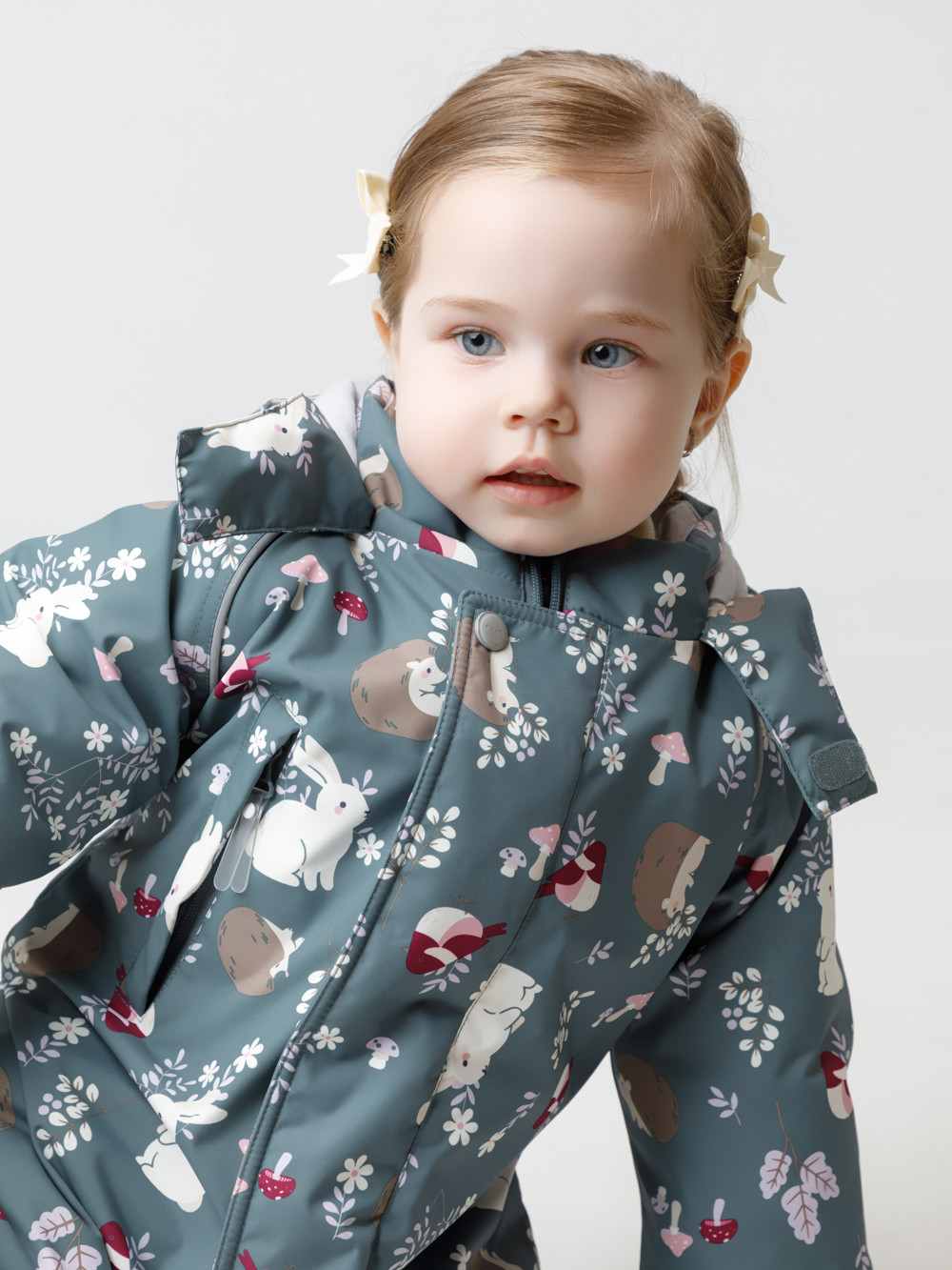 Комбинезоны утепленные для девочки, артикул: ВК 60032/н/56 Ал, цвет: голубой, фото 4