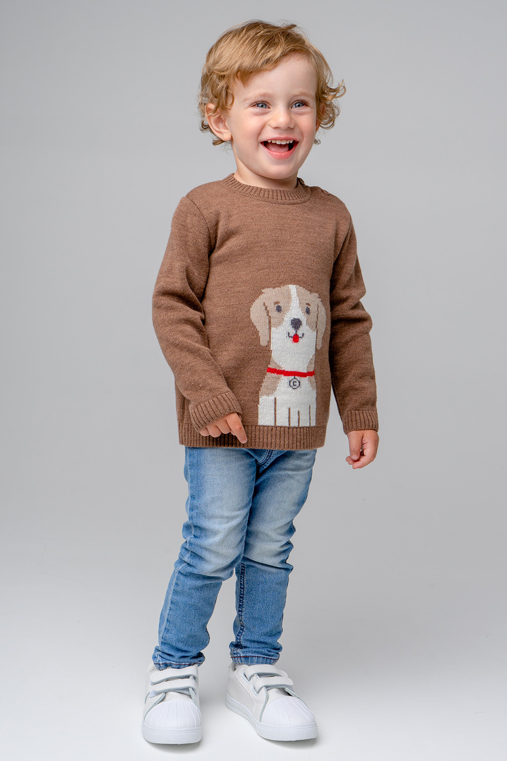 Джемпер для мальчика, артикул: КВ 30121/ш, цвет: бежевый, фото 4