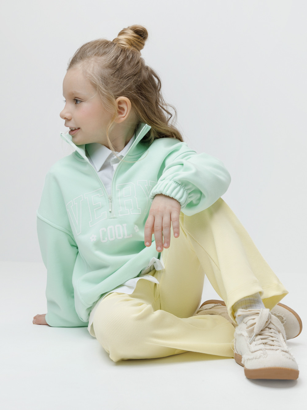 Брюки для девочки, артикул: МП 400968, цвет: желтый, фото 4