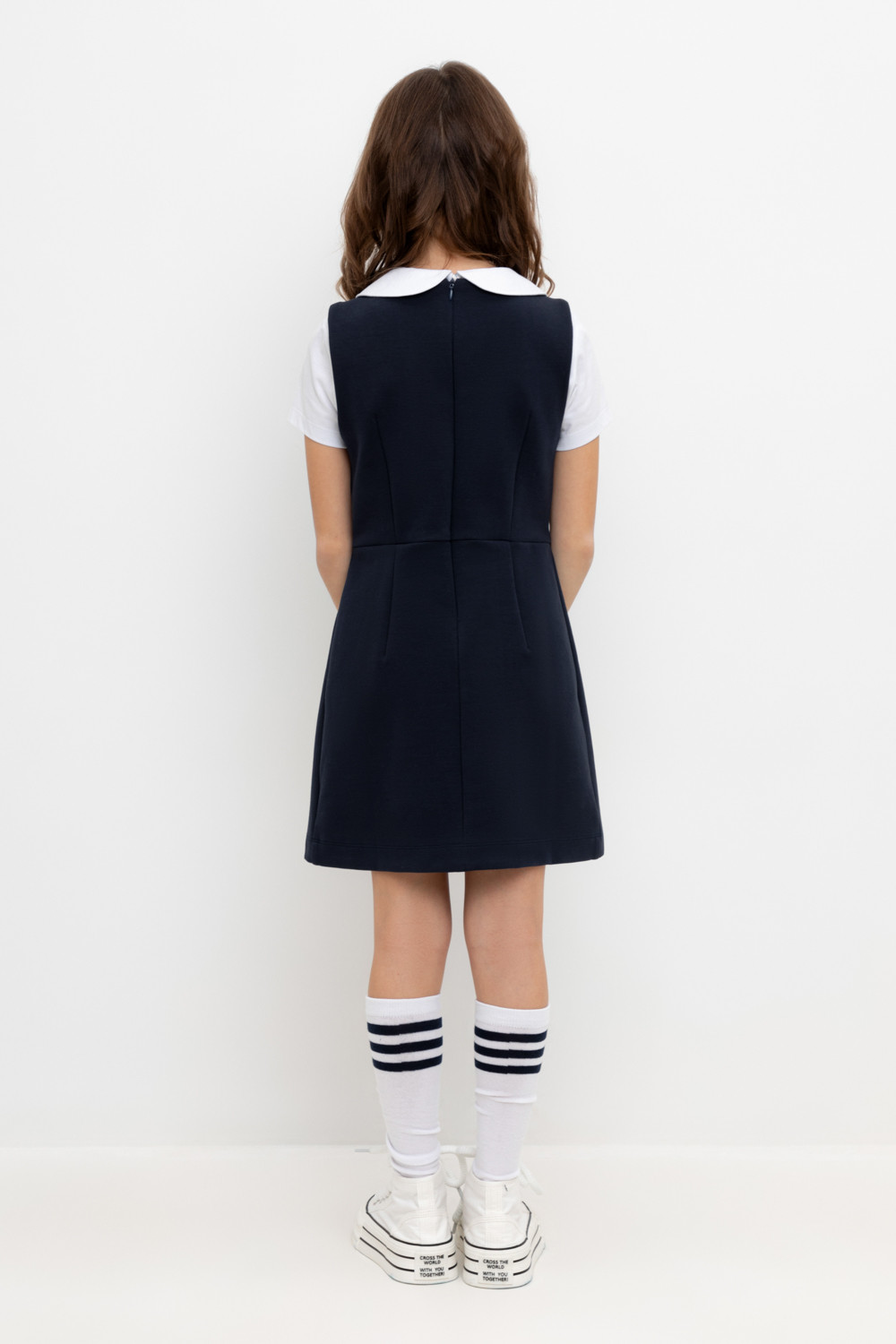 Сарафан для девочки, артикул: К 5886, цвет: синий, фото 5