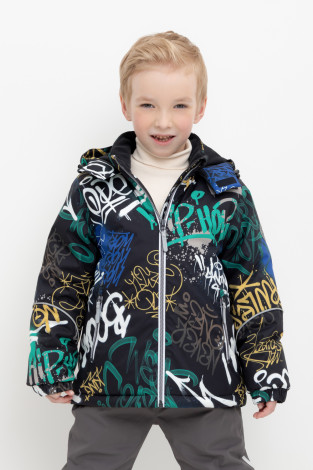 Куртки для мальчика, артикул: ВК 36089/н/4 ГР ( 92-122), цвет: черный3