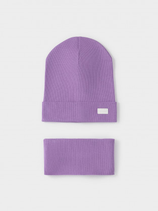 Шапка для девочки, артикул: К 8149, цвет: фиолетовый