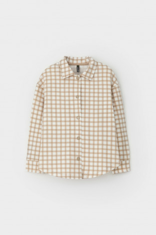 Рубашка для девочки, артикул: КР 302559-1, цвет: бежевый