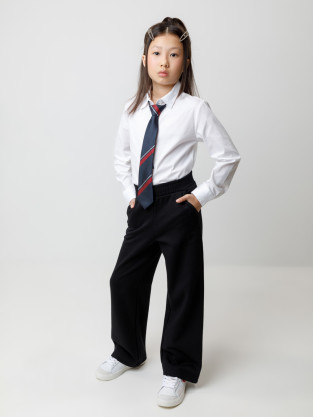 Брюки для девочки, артикул: К 400822, цвет: черный