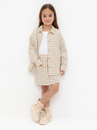 Юбка для девочки, артикул: КР 7142, цвет: бежевый