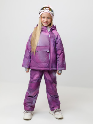 Комплект утепленный для девочки, артикул: ВК 20069/н/1 ГР, цвет: фиолетовый