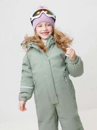Комбинезоны утепленные для девочки, артикул: ВК 60102/9 ГР (98-122), цвет: зеленый