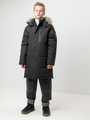 Пальто, плащи для мальчика, артикул: ВК 36110/1 ГР, цвет: черный