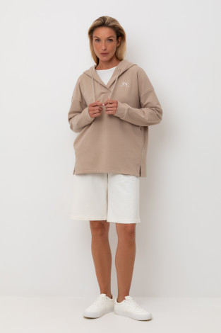 Шорты женские для мам, артикул: ЕВТ 4138, цвет: бежевый