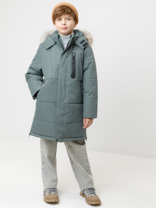 Пальто, плащи для мальчика, артикул: ВК 36110/2 ГР, цвет: зеленый