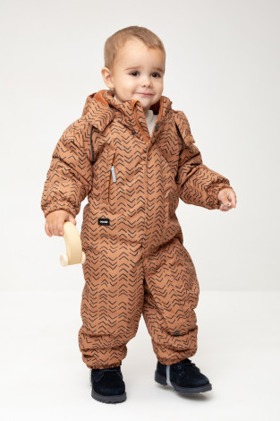 Комбинезоны утепленные для мальчика, артикул: ВК 60113/н/9 УЗГ, цвет: коричневый