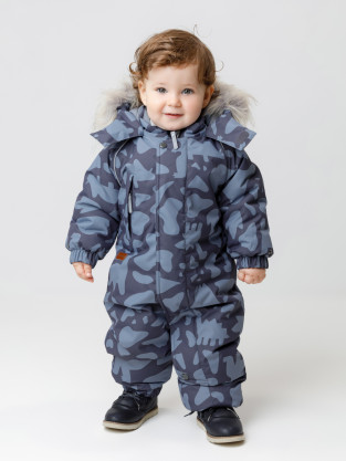 Комбинезоны утепленные для мальчика, артикул: ВК 60116/н/21 Ал, цвет: темно-серый