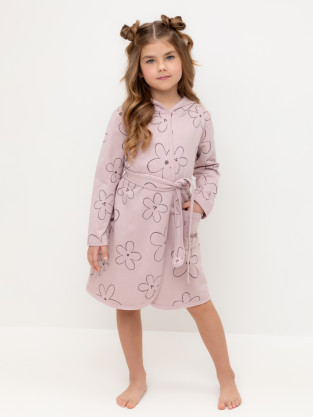 Халат для девочки, артикул: К 5763, цвет: розовый