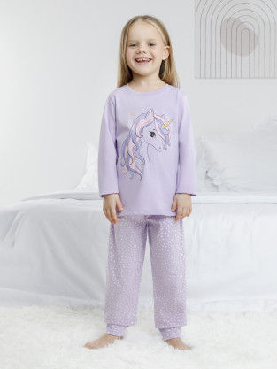 Пижама для девочки, артикул: К 1606, цвет: фиолетовый