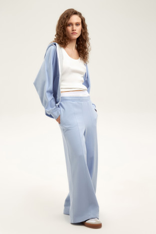 Брюки женские для мам, артикул: ЕВТ 4149, цвет: голубой