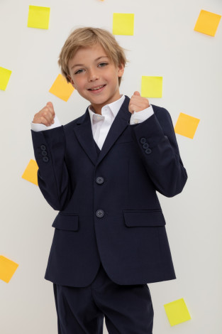 Жакет для мальчика, артикул: ТК 37021, цвет: синий