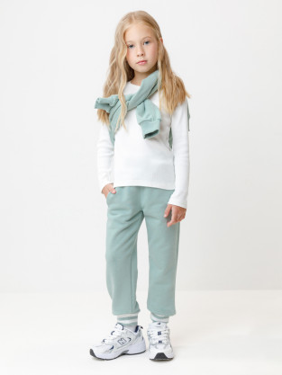 Брюки для девочки, артикул: КР 400782, цвет: голубой