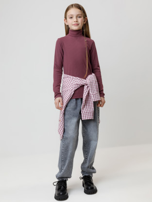 Водолазки для девочки, артикул: КР 302886, цвет: бордовый