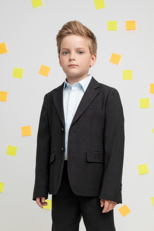 Жакет для мальчика, артикул: ТК 37021, цвет: черный