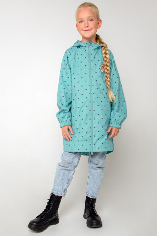 Пальто для девочки, артикул: ВК 32127/н/2 ГР, цвет: бирюзовый