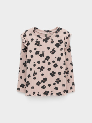 Лонгсливы для девочки, артикул: КР 302861, цвет: бежевый