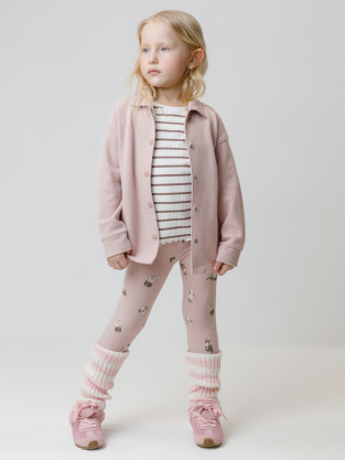 Лосины для девочки, артикул: КР 4074, цвет: розовый