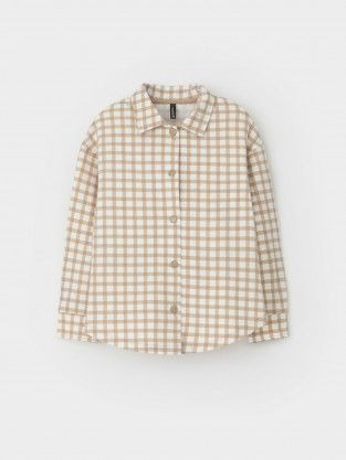 Рубашка для девочки, артикул: КР 302559, цвет: бежевый - 2 фото