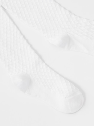 Колготки для девочки, артикул: К 9298, цвет: белый - 2 фото