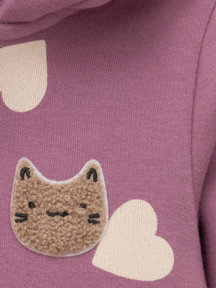 Комбинезон для девочки, артикул: КР 6551, цвет: бордовый - 2 фото