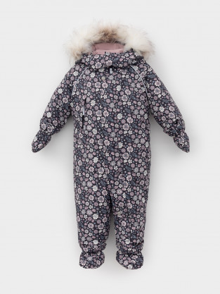 Комбинезоны утепленные для девочки, артикул: ВК 60116/н/17 Ал, цвет: темно-серый - 2 фото