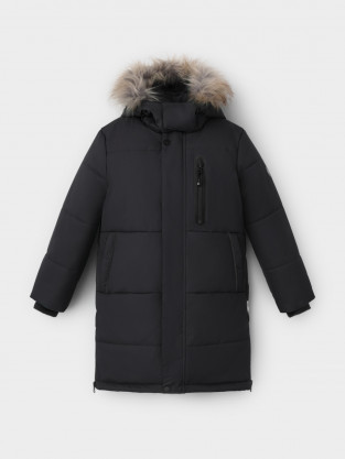 Пальто, плащи для мальчика, артикул: ВК 36110/1 ГР, цвет: черный - 2 фото