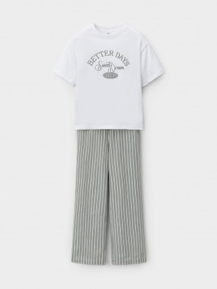 Пижама для девочки, артикул: МП 1657, цвет: белый - 2 фото