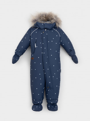 Комбинезоны утепленные для мальчика, артикул: ВК 60116/н/20 Ал, цвет: темно-синий - 2 фото