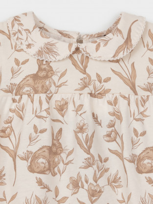 Платье для девочки, артикул: КР 5834, цвет: бежевый - 2 фото