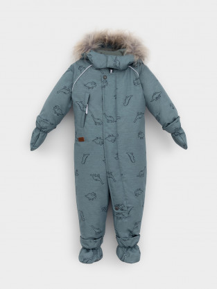 Комбинезоны утепленные для мальчика, артикул: ВК 60116/н/22 Ал, цвет: бирюзовый - 2 фото