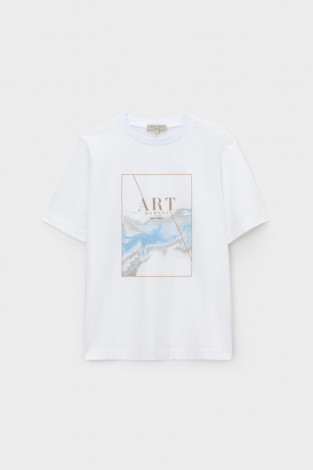 Футболки женские для мам, артикул: ЕВТ 3311, цвет: белый - 2 фото