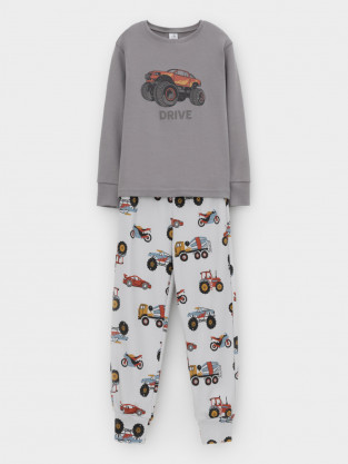 Пижама для мальчика, артикул: К 1541, цвет: серый - 2 фото