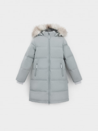 Пальто для девочки, артикул: ВК 34069/3 УЗГ, цвет: зеленый - 2 фото