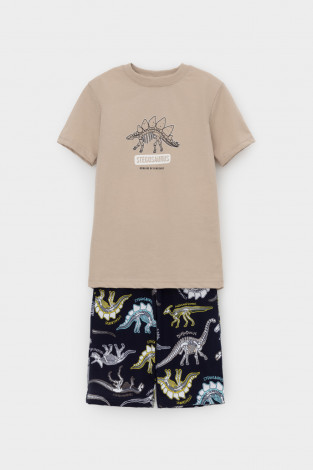 Пижама для мальчика, артикул: К 1528, цвет: бежевый - 2 фото