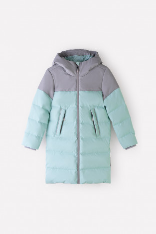 Пальто для девочки, артикул: ВК 34061/2 УЗГ, цвет: зеленый - 2 фото