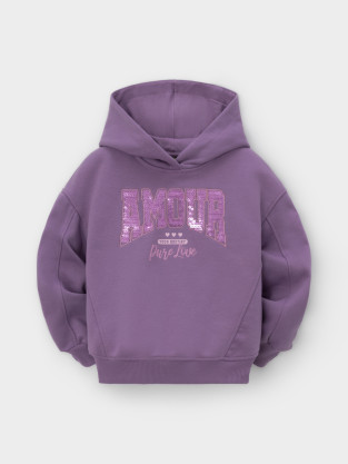 Худи для девочки, артикул: КР 302811, цвет: фиолетовый - 2 фото